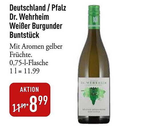 Dr. Wehrheim Weißer Burgunder Buntstück