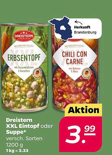 Dreistern XXL Eintopf oder Suppe - Verschiedene Sorten