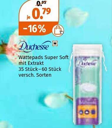 Duchesse Wattepads Super Soft mit Extrakt, 35 Stück