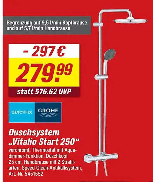 Duschtsystem "Vitalio Start 250"