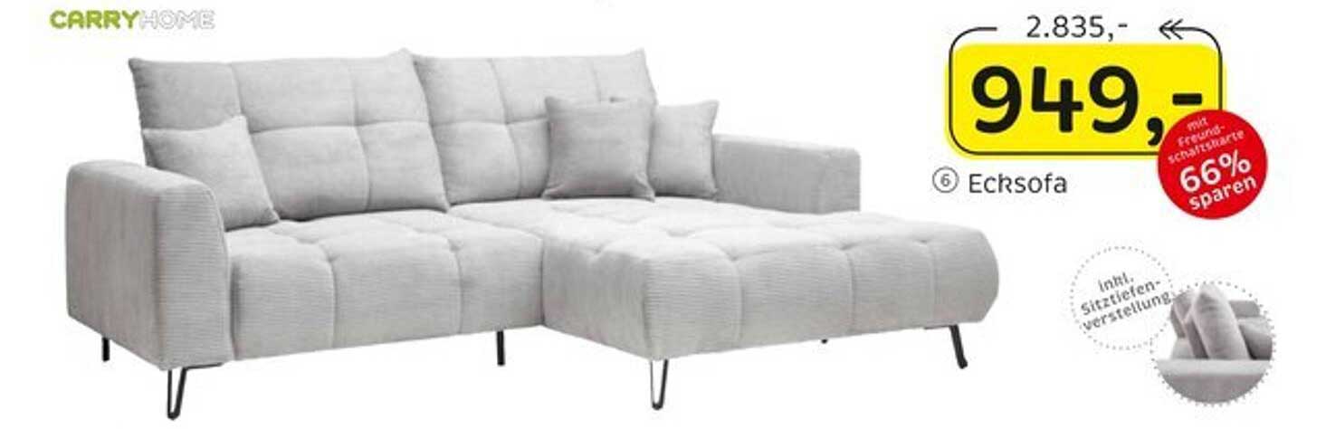 Ecksofa von CARRYHOME – Jetzt 66 % sparen!