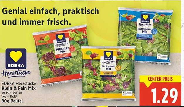 EDEKA Herzstücke Klein & Fein Mix 80g Beutel