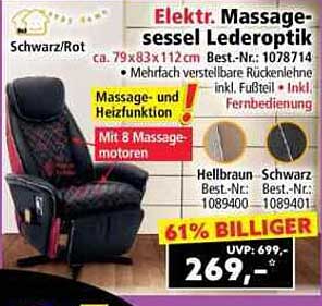 Elektrischer Massagesessel Lederoptik