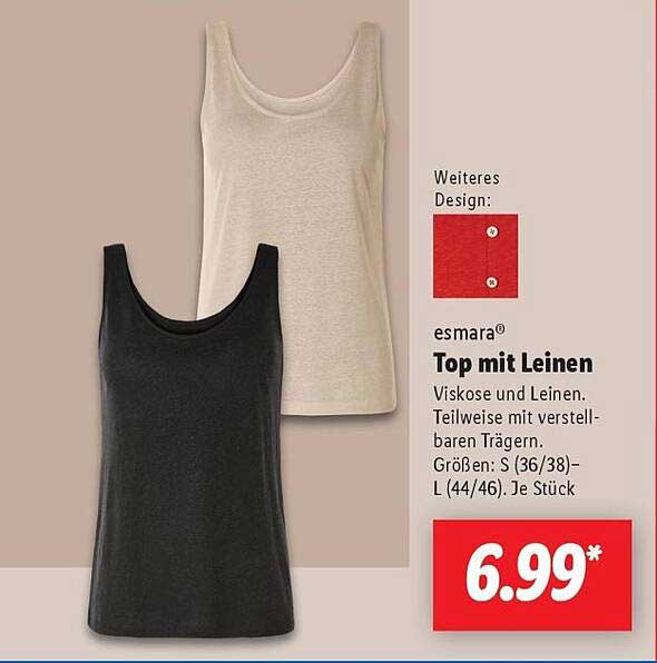 esmará® Top mit Leinen
