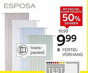 ESPOSA 8 Fertig-Vorhang - Transparent