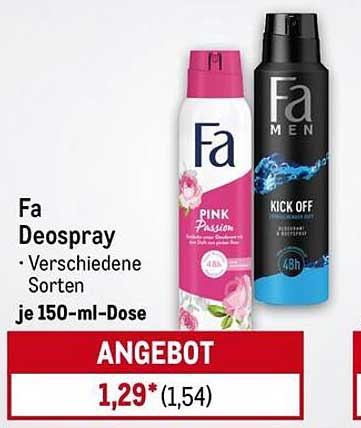 Fa Deospray - Verschiedene Sorten je 150-ml-Dose