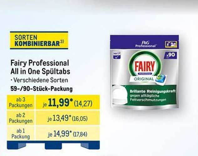 Fairy Professional All in One Spültabs - 59-/90-Stück-Packung