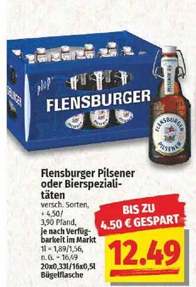 Flensburger Pilsener oder Bierspezialitäten