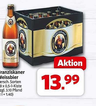 Franziskaner Weissbier - Verschiedene Sorten, 10 x 0,5 l-Kiste
