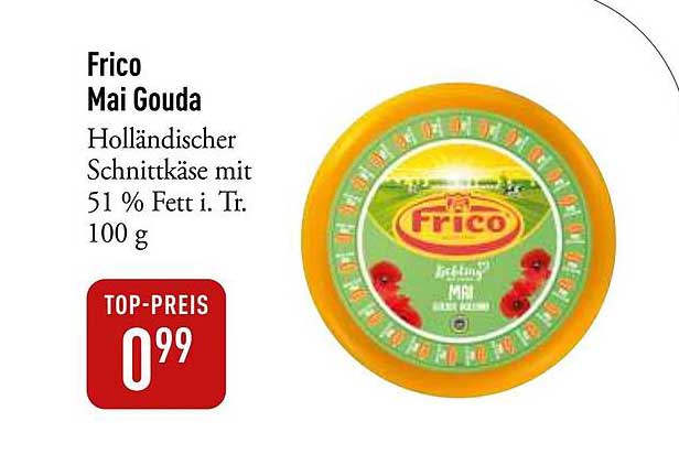 Frico Mai Gouda - Holländischer Schnittkäse mit 51 % Fett i. Tr. 100 g