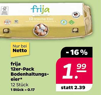 frija 12er-Pack Bodenhaltungseier