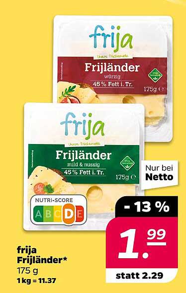 frija Frijänder - Mild & Nussig oder Würzig 175 g