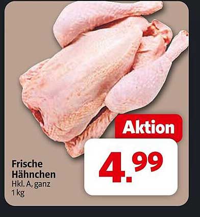 Frische Hähnchen Hkl. A, ganz 1 kg