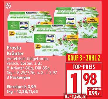 Frosta Kräuter – 3 Packungen zum Top-Preis!