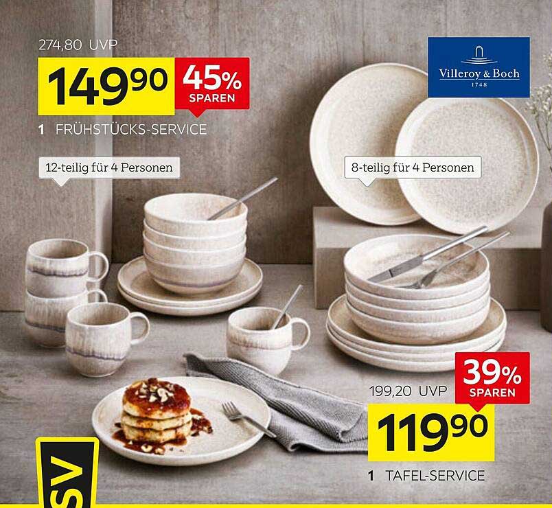 Frühstücks-Service 12-teilig für 4 Personen von Villeroy & Boch
