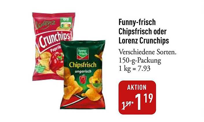 Funny-frisch Chipsfrisch oder Lorenz Crunchips