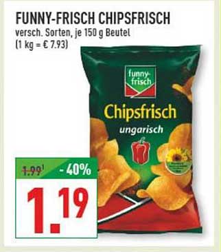FUNNY-FRISCH CHIPSFRISCH - Ungarisch, 150 g Beutel