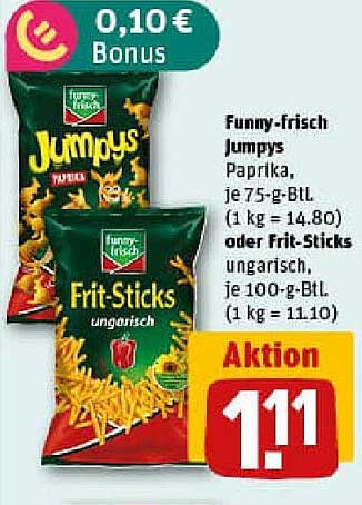 Funny-frisch Jumpys Paprika oder Frit-Sticks ungarisch