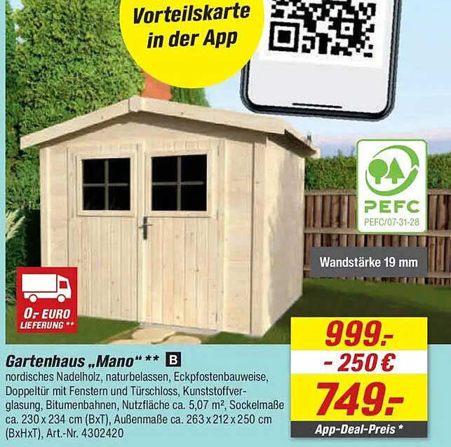 Gartenhaus „Mano“