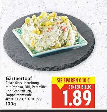 GärtnerTopf Frischkäsezubereitung mit Paprika, Dill, Petersilie und Schnittlauch