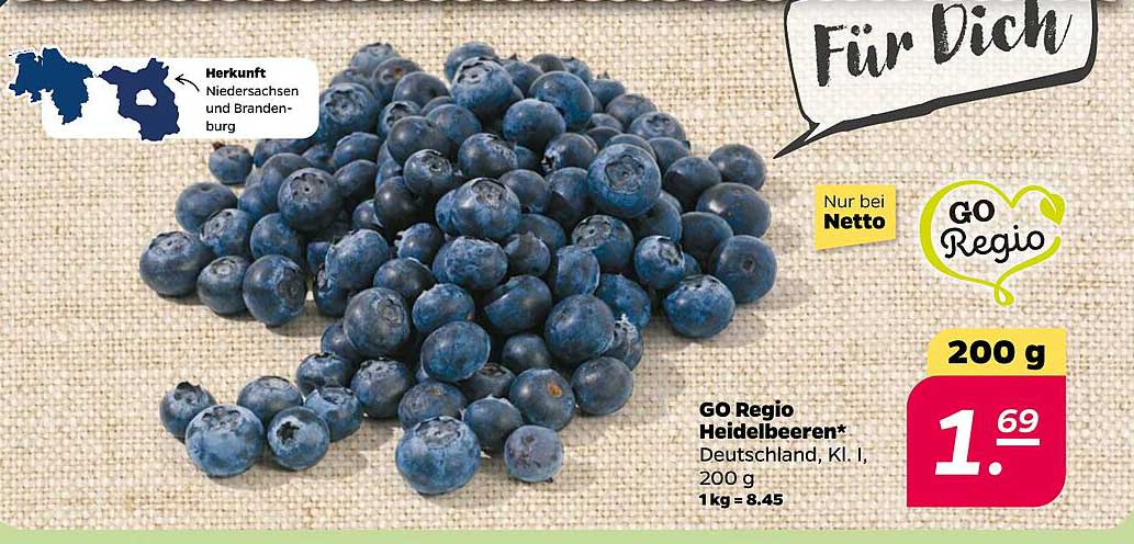 GO Regio Heidelbeeren* Deutschland, K. I, 200 g