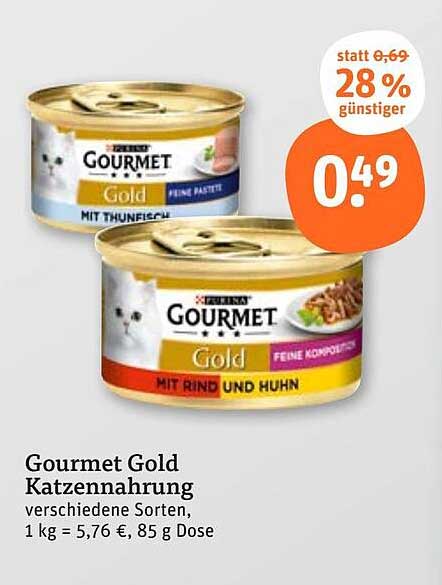 Gourmet Gold Katzennahrung - verschiedene Sorten