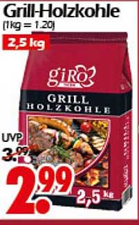 Grill-Holzkohle 2,5 kg von giro