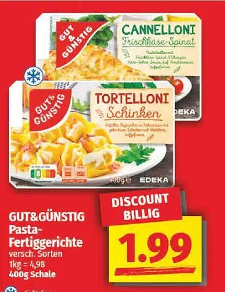 GUT&GÜNSTIG Pasta-Fertiggerichte 400g