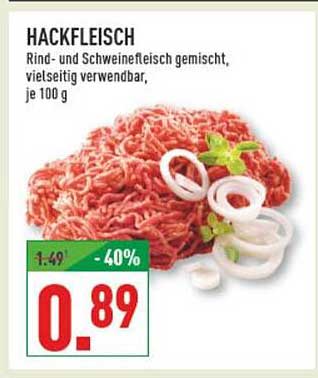 HACKFLEISCH - Rind- und Schweinefleisch gemischt, vielseitig verwendbar, je 100 g