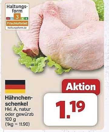 Hähnchenschenkel Hkl. A, nativ oder gewürzt