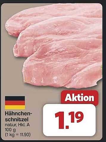 Hähnchenschnitzel - natur, Hkl. A