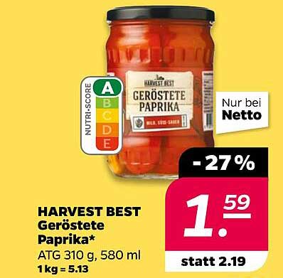 HARVEST BEST Geröstete Paprika 580 ml