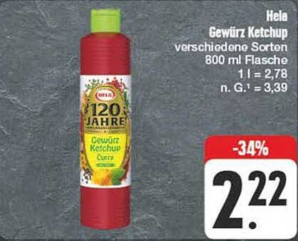 Hela Gewürz Ketchup verschiedene Sorten 800 ml Flasche