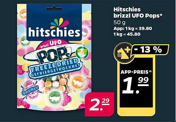 Hitschies brizzl UFO Pops - 50 g