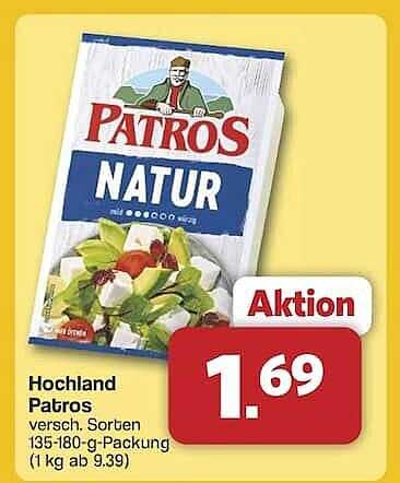 Hochland Patros Natur – Verschiedene Sorten (135-180 g-Packung)
