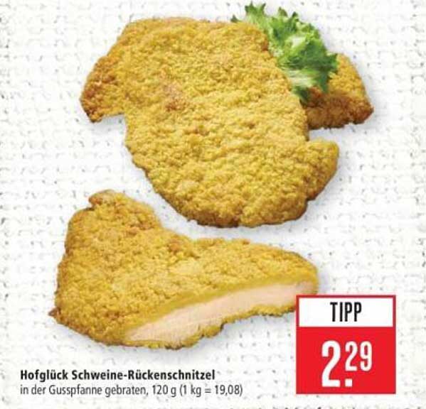 Hofglück Schweine-Rückenschnitzel in der Gussplatte gebraten, 120 g