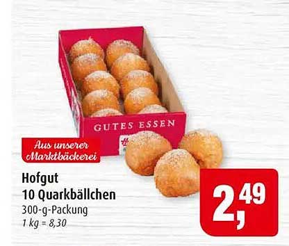 Hofgut 10 Quarkbällchen 300-g-Packung