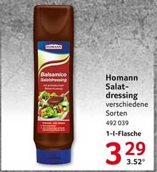 Homann Balsamico Salat-Dressing 1-Liter-Flasche