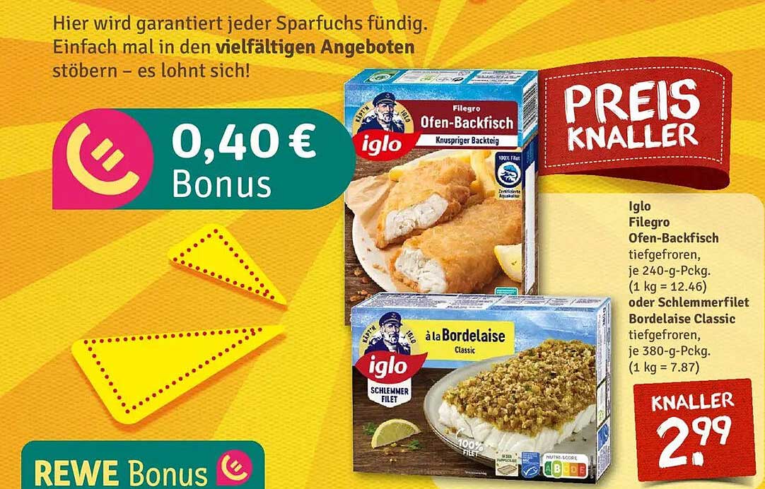 Iglo Filegro Ofen-Backfisch oder Schlemmerfilet Bordelaise Classic