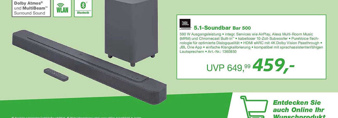 JBL 5.1-Soundbar Bar 500