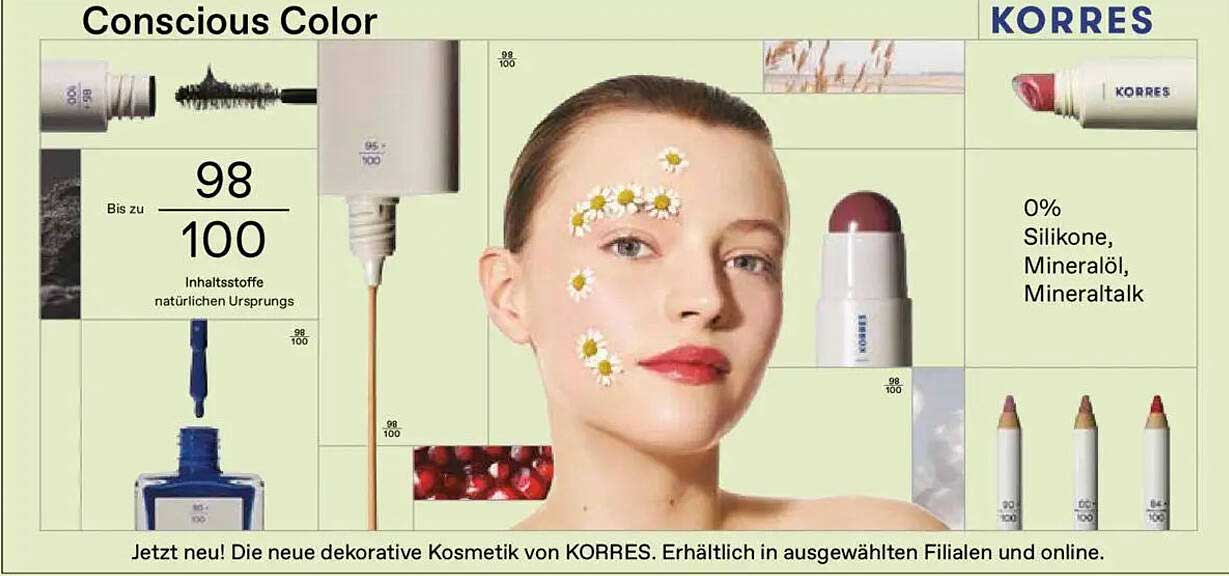 Jetzt neu! Die neue dekorative Kosmetik von KORRES. Erhältlich in ausgewählten Filialen und online.