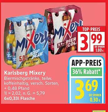 Karlsberg Mixery 6x0,33L Packung