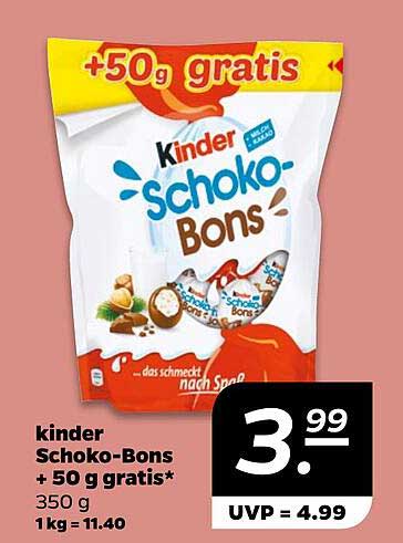 kinder Schoko-Bons + 50 g gratis*