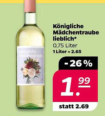 Königliche Mädchentraube lieblich 0,75 Liter