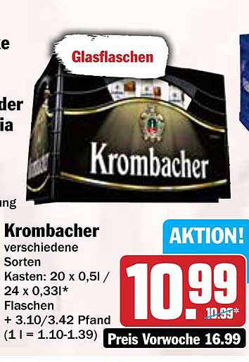 Krombacher Bier Kasten - verschiedene Sorten