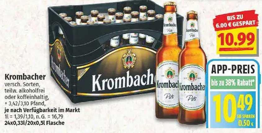 Krombacher Bier - Verschiedene Sorten, teilweise alkoholfrei