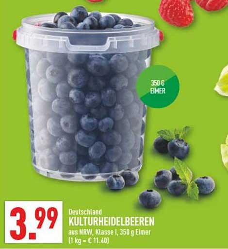 KULTURHEIDELBEEREN aus NRW, 350 g Eimer