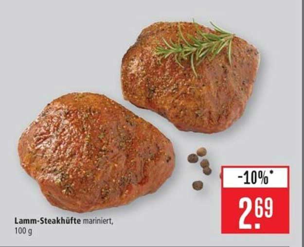 Lamm-Steakhüfte mariniert, 100 g