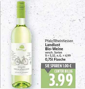Landlust Bio-Weine - 0,751 Flasche, verschiedene Sorten