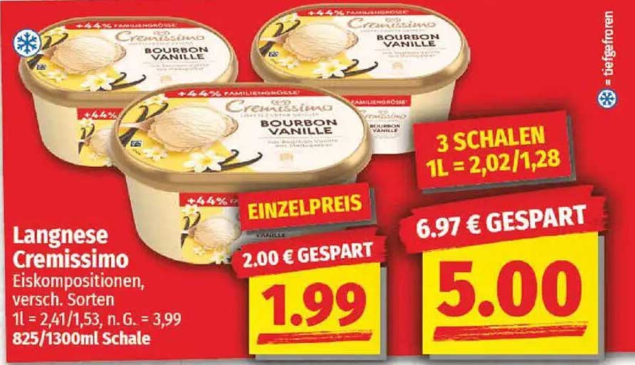 Langnese Cremissimo Bourbon Vanille Eiskomposition